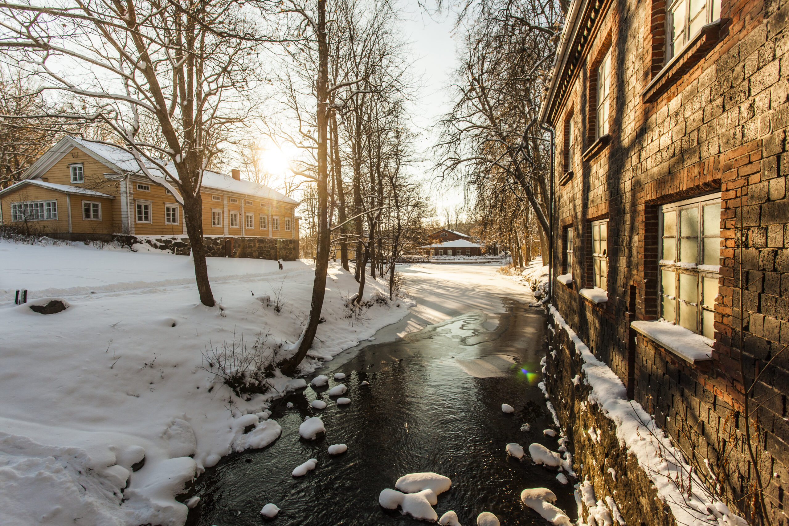 Talvinen maisema Fiskarsissa